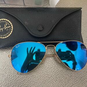 Rayban aviator flash lenses sunglasses